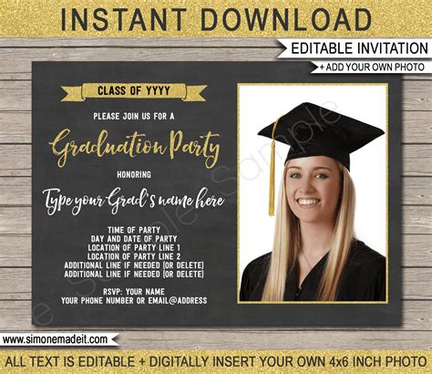 Free downloadable templates graduation announcements - dogsop