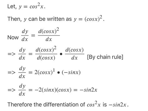 derivative of cos square x - Brainly.in