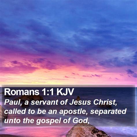 Romans 1:1 KJV Bible Verse Images