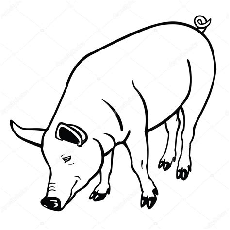 Pig Clipart Black And White | Free download on ClipArtMag