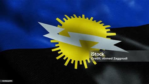 3d Waving Venezuela City Flag Of Zulia Closeup View Stock Photo ...