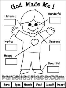 God Made Me Activity Sheet | Printable Craft Patterns