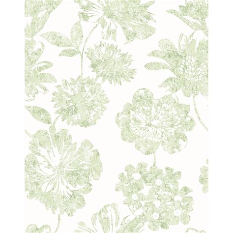 2901-25419 - Folia Light Green Floral Wallpaper - by A-Street Prints