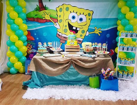 Spongebob squarepants 2nd birthday / Birthday "Enzo's squarepants ...