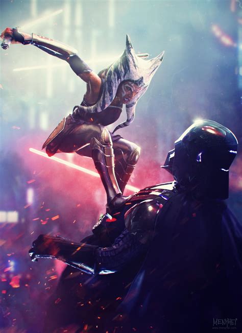 Ahsoka Tano vs. Darth Vader by Saby Menyhei : StarWars