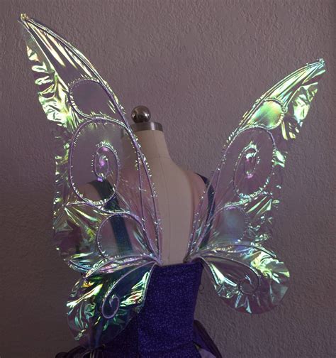 Medium Simple Tinkerbell Inspired Iridescent Fairy Wings image 4 | Fee ...