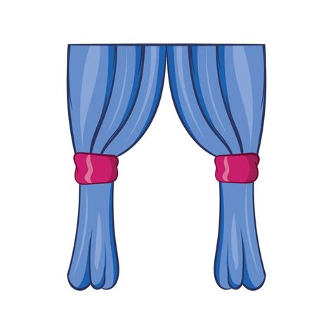 Curtains icon, cartoon style 14492273 Vector Art at Vecteezy