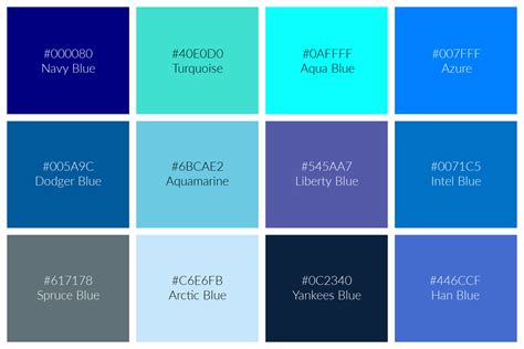 129 Shades of Blue: Names, Hex, RGB, CMYK Codes