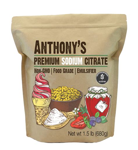 Premium Sodium Citrate: Food Grade, Non-GMO – Anthony's Goods