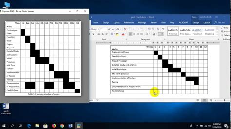 Gantt Chart Ms Word - How To Make Gantt Chart In Microsoft Word