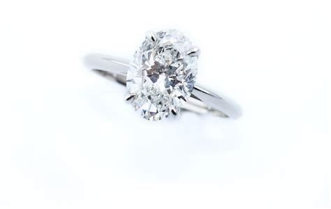 Oval Diamond Engagement Ring with Platinum 4 Claw Setting — Form ...