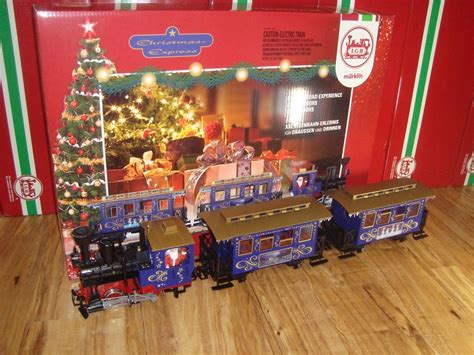 LGB 72305 BLUE CHRISTMAS PASSENGER TRAIN SET OF 3 PCS NIB NO TRACK ...