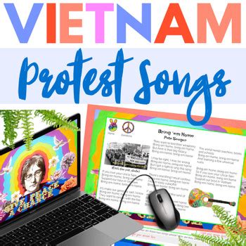 Analyze Vietnam War Protest Songs! | No Prep | Self-Guided | Distance ...