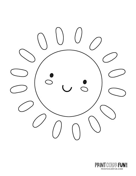 Sun Coloring Page Printable