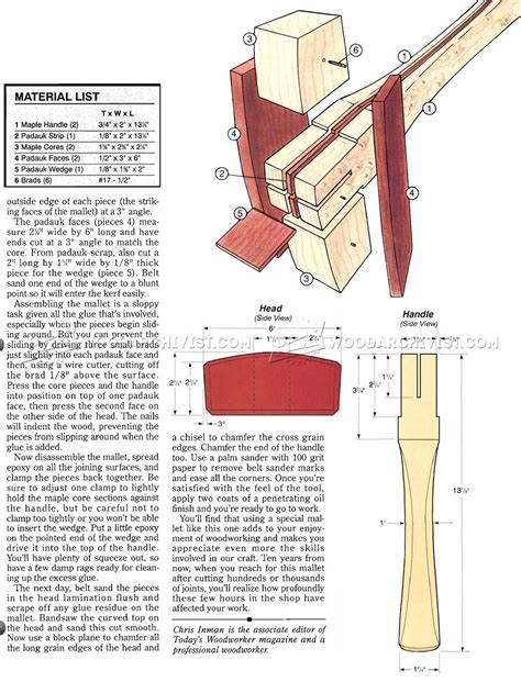 Wooden Mallet Plans • WoodArchivist