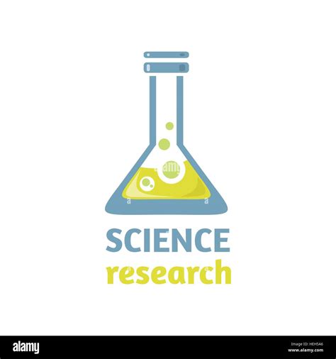 Science research logo design flat. Science and research, science ...