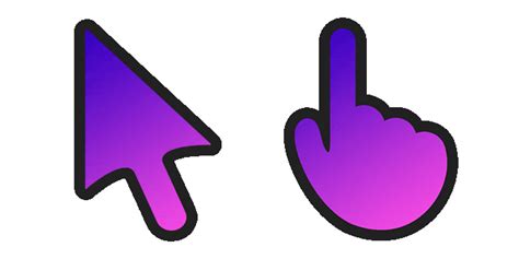 Black & Purple Stroke Gradient Animated Cursor - Sweezy Cursors