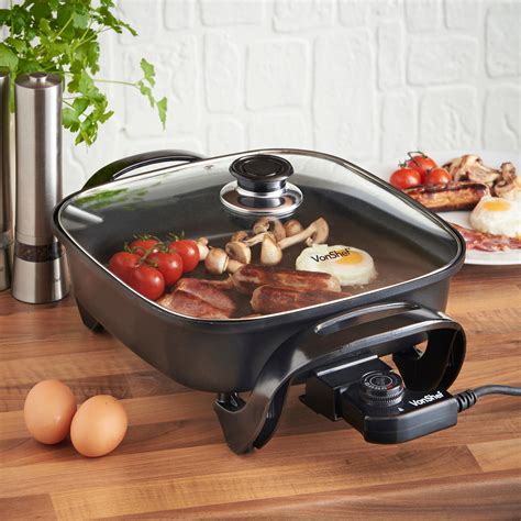 VonShef 1500W Multi Cooker 30cm Square Electric Table Top Frying Pan ...