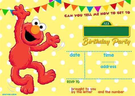 Elmo 1St Birthday Invitations Printable Free - Printable Word Searches