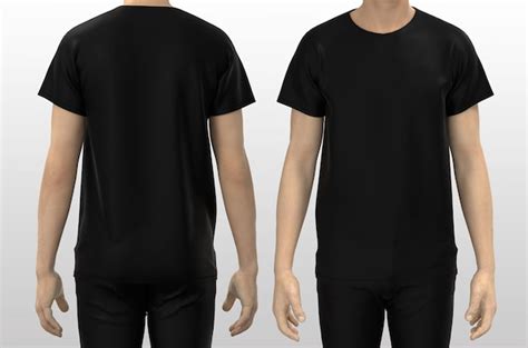 Black T Shirt Template - Free Vectors & PSDs to Download