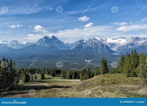 Canada Rocky Mountains Panorama Stock Photo - Image of reflection, blue ...