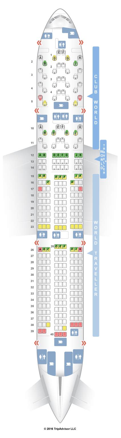 SeatGuru Seat Map British Airways Boeing 777-200 (772) Three Class V1