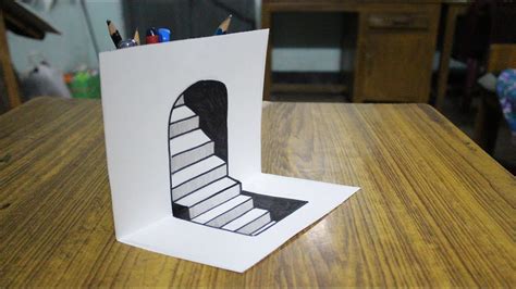 How to Draw 3D Steps - Easy Trick Art | Paint with david - YouTube