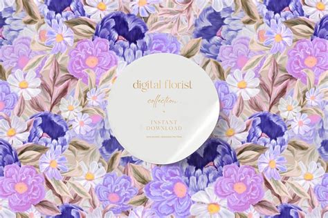 Floral Pattern, Floral Digital Paper Graphic by Digital Florist ...