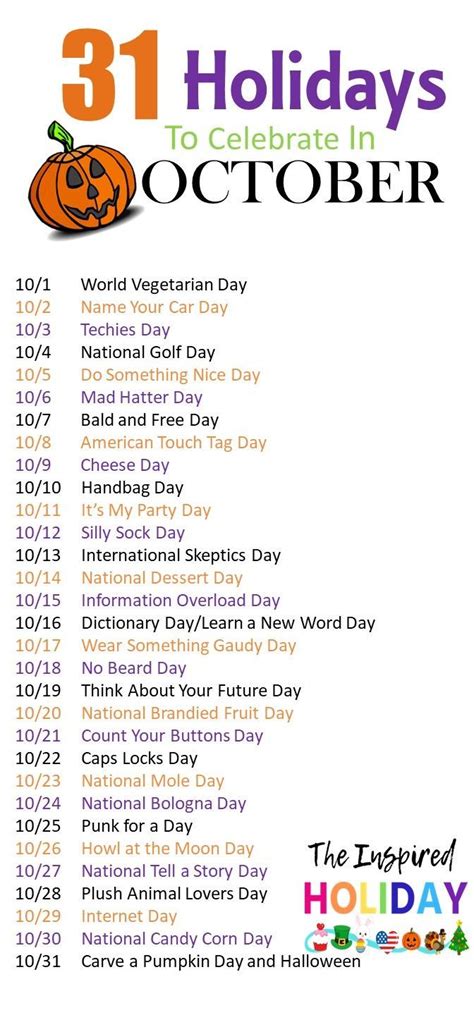 National Days in October - Overview Calendar - Country FAQ