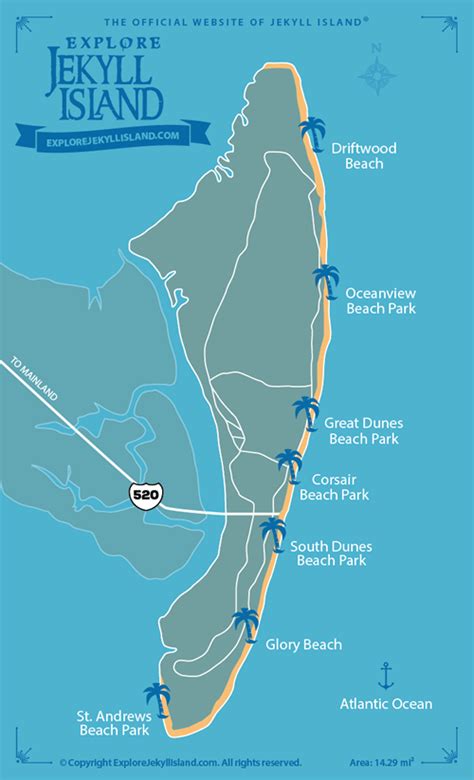 Map Of Jekyll Island Beaches - Sasha Costanza