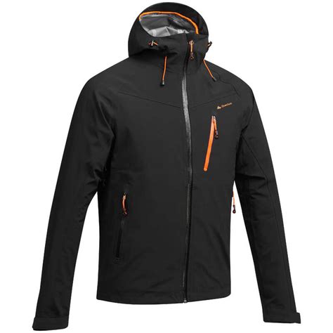 QUECHUA MH500 Men's Waterproof Jacket - Black | Decathlon