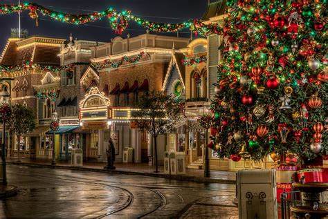 Christmas Village, city, disney, light, road, town, xmas, HD wallpaper ...