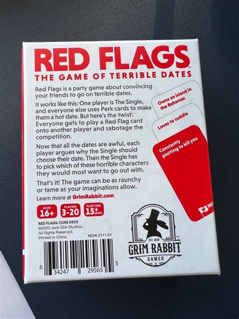 Red Flags Card Game, Hobbies & Toys, Toys & Games on Carousell