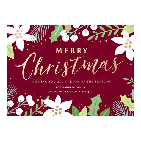 Personalized Holiday Photo Card - Casual Floral - Walmart.com - Walmart.com