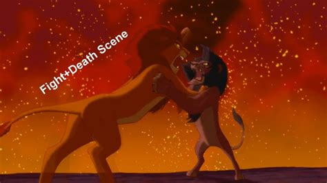 The Lion King - Simba and Scar Fight + Scar Death (HD) - YouTube