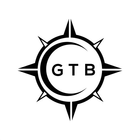 GTB abstract technology circle setting logo design on white background ...