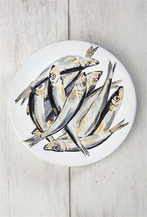 Wall plate for home decor. Fish set. Wall hangings. Decorative plate ...