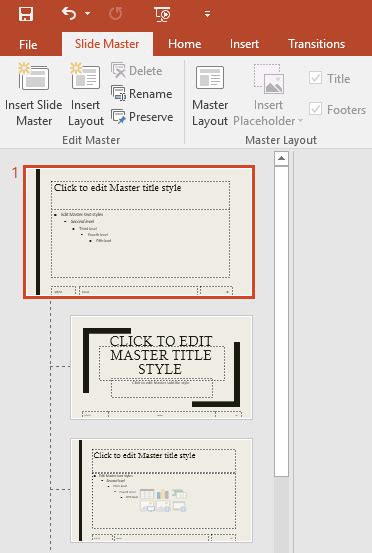 PowerPoint: Slide Master View