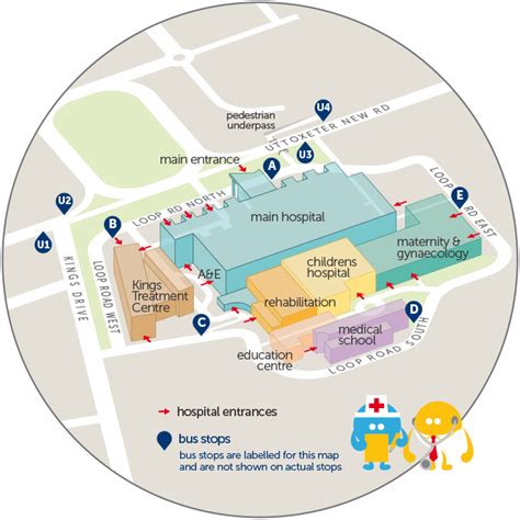 Derby Royal Hospital Ward Map