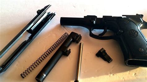 Beretta 92 / 92fs 9mm Takedown / Disassembly / Reassembly - How to ...