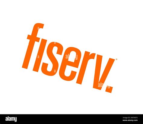 Fiserv, rotated logo, white background B Stock Photo - Alamy