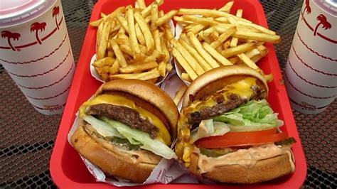 In-N-Out Burger Cheeseburgers & French Fries San Francisco California ...