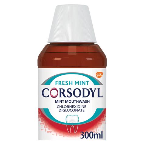 Corsodyl Gum Disease & Bleeding Gum Treatment Mint Mouthwash, 300 ml ...