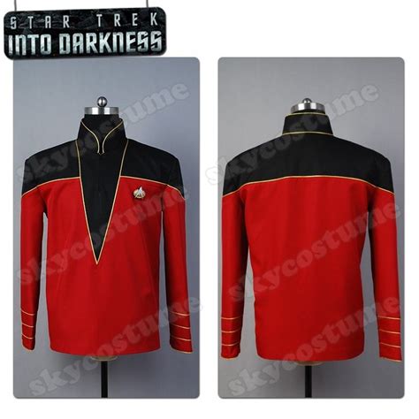 Star Trek Admiral/Officer Uniform Shirt Top Red Jacket Coat Halloween ...