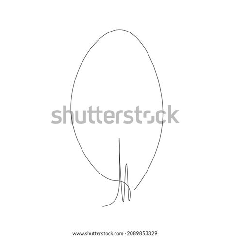 Tree Silhouette Line Drawing Vector Illustration Stock Vector (Royalty ...