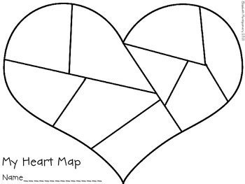 Heart Map Writing Activity by Elisabeth Montgomery | TPT