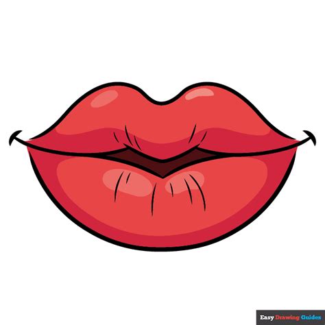 How to Draw Cartoon Lips - Really Easy Drawing Tutorial