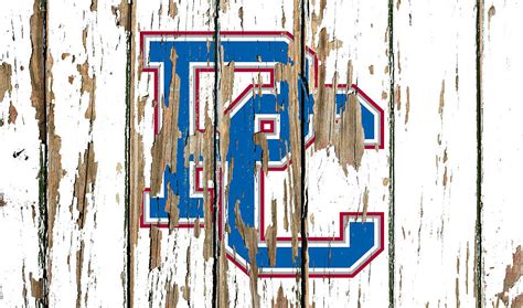 Presbyterian University Vintage College Logo Peeling Barn Wood Paint ...