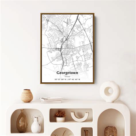 Georgetown City Map Print, Georgetown Texas Map Poster, USA City Street ...