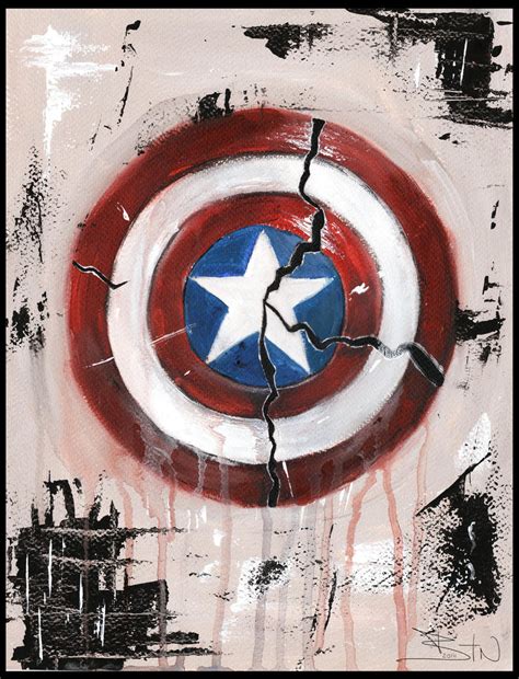 Captain America broken shield by BridgeToNeverland on DeviantArt